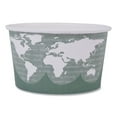 thumbnail image 2 of Eco-Products EP-BSC12-WA 4.05 in. x 2.5 in. 12 oz. World Art Renewable and Compostable Paper Food Container - Green (500/Carton), 2 of 10