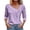Purple, variant on Lixiuxyad Solid Color V Neck Button Loose Long Sleeve T Shirt Top Woman Womens Summer T Shirts,Blue L