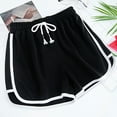 thumbnail image 2 of Besolor Summer Shorts for Women Elastic Waist Drawstring Loose Comfy Lounge Shorts Workout Running Sweat Shorts, 2 of 4