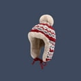 thumbnail image 2 of Jalioing Women's Cold Weather Hat Windproof Knitted Trapper Hat Fleece Lined Winter Thermal Hats with Earflaps, 2 of 5