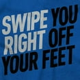 thumbnail image 2 of Swipe You Right Off Your Feet Dating Unisex Plus Fleece Graphic Sweatshirt Brisco Brands 2X, 2 of 5