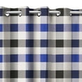 thumbnail image 4 of Grommet Blackout Curtain Poplin Buffalo Checkered 56" Wide Curtain Three Color Blend, 4 of 5