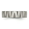 thumbnail image 3 of Titanium Satin and Polished 6mm Notched Band, 3 of 7