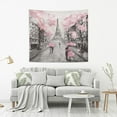 thumbnail image 5 of FREEAMG Pink Paris Tower Tapestry Aesthetic Tapestry Wall Hanging for Home Decor 60" x 51" Inches, 5 of 6