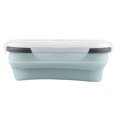thumbnail image 2 of Collapsible Silicone Bento Box Rectangle Food Storage Container Meal Prep Lunch Container Leakproof Microwave Safe 8.07 Inch, 2 of 9