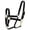 Black, variant on Jeffers Adjustable Nylon Horse Halter w/ Throat Snap, Blue - 3 Ply Webbing, Chin Strap, Heavy Duty Throat Snap, Sturdy Hardware, Equine Halter for Training, Leading, Stable Use - Yearling 400-600lb