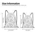thumbnail image 2 of Kdxio Hand Drawn Snake Pattern Drawstring Bag for Gym Sports School Travel Lightweight Sackpack with Adjustable Cords Waterproof Fabric-Small, 2 of 6