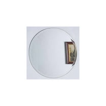 27" Round Mirror - Beveled Edge Frameless Wall Mirror - Modern Decor for Bathroom, Living Room