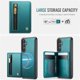 thumbnail image 4 of Para Samsung Galaxy A35 5G Funda para Teléfono Compatible con MagSafe 2 en 1 Billetera con Tarjetero, Funda de Cuero de PU, Soporte de Anillo de Bloqueo RFID, Correa para la Muñeca con Protección Magnética para Mujeres y Hombres, Verde, 4 of 8