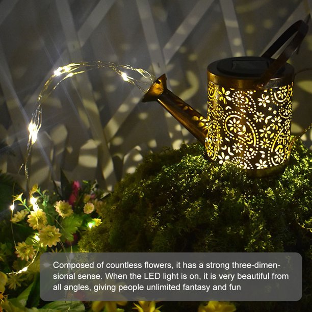 Muyoka MTFun Regadera con luces Colgante al aire libre Regadera Luz IP44 Impermeable Jardín Luz Regadera Rociador Luz de hadas para patio Patio Decoración de fiesta Muyoka Hogar