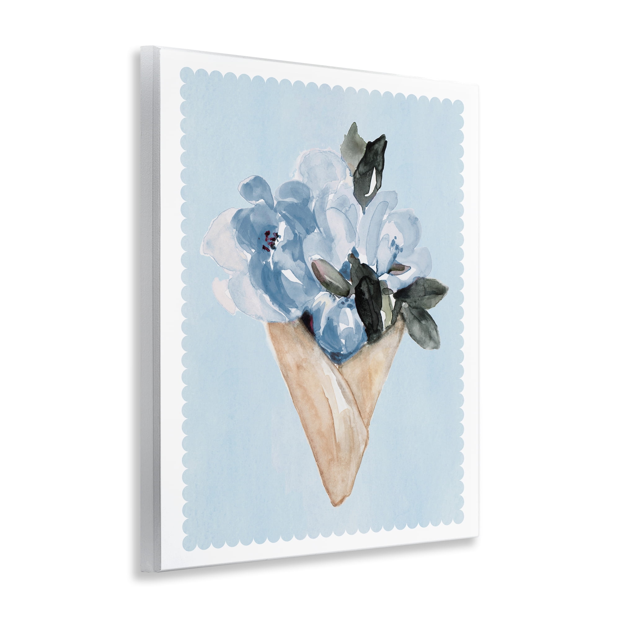 Stupell Industries Blue Flower Gift Bouquet Wall Plaque Art, design by Elizabeth Medley