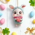 thumbnail image 4 of Acrylic Bunny Keychain under $5! Kadlawus Acrylic Bunny Pendant, Cute Easter Valentine Keychain, Car Rearview Mirror Accessory, Backpack Charm, Gift for Her, Kids, Party Favor, 4 of 6