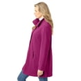 thumbnail image 3 of Woman Within Plus Size Fleece Swing Funnel-Neck Coat, 3 of 5