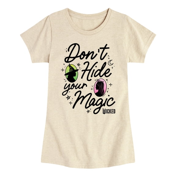 Wicked - Don't Hide Your Magic Fitted Short Sleeve Graphic T-Shirt