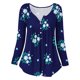 thumbnail image 4 of Camiseta de moda sexy informal para mujer, blusa estampada de manga larga con cuello redondo y fruncido Pompotops FGAJ6928, 4 of 6