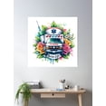 thumbnail image 2 of Nurse Life Ambulance – Floral & Syringe Design Poster Wall Art, Modern Wall Decor, 24x24 UNFRAMED, 2 of 3
