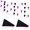 Purple White & Black, variant on 100 Feet 60 Pcs Purple White and Black Pennant Banner Flag String Hanging Triangle DIY Flag, Bunting Streamers Decoration for Grand Opening, Birthday, Wedding Celebration (Purple White & Black)