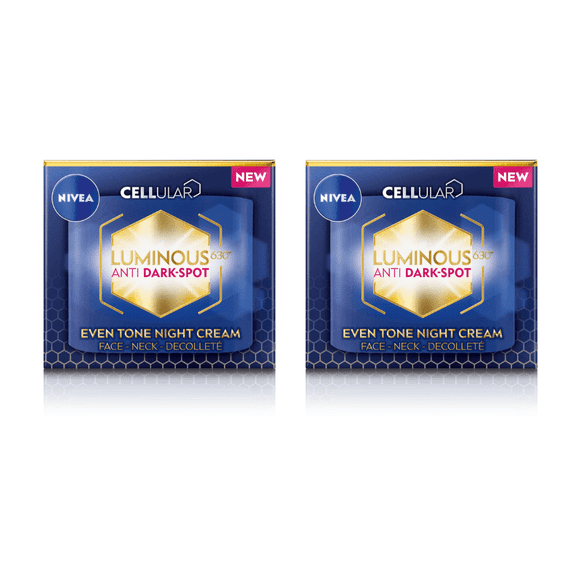 Nivea Luminous 630 Anti Dark Spot Night Cream 50ml / 1.7 fl oz - 2 Pack