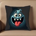 thumbnail image 5 of Set of 2 Throw Pillow Covers 18x18in - Cartoon Character Design with Expressive Face Perfect for Couch Bed and Car Decor, 5 of 8