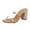 Beige, variant on Womens Shoes Clearance Under $20,Leopard Square Heel Transparent Lace Slip On Sandals Shoes