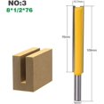 thumbnail image 5 of Juego de brocas para fresadora con punta de carburo de 8 mm, 50 mm, 63 mm y 76 mm para cortes precisos y cortes al ras extra largos, 5 of 5