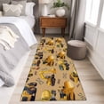 thumbnail image 3 of DIG Runner Rugs 2x6 ft Cartoon Excavator Yellow Equipment Trucks Upholstery Washable Hallway Rugs Non-Slip Floor Mats Absorbent Carpet Bedside Runners for Bedroom Kitchen Bathroom Laundry Room, 3 of 9