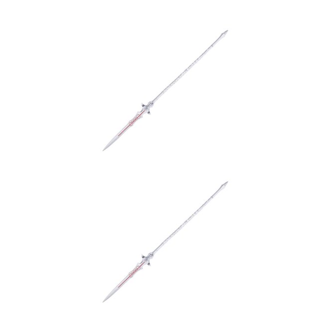 Vogacara Modelo de simulación de juguete, regalos, modelo de lanza, de acción para 1/6 Soldier Sliver Plata 2Conjunto
