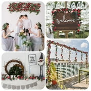 YOLETO 6 Pack Artificial Flower Garland-40FT Lush Rose Vines for Decoration, Hanging Floral Garlands for Bedroom, Wall, Weddings, Gardens & Home Decor (Mixed Pink)