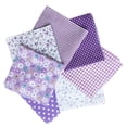 thumbnail image 2 of 7 Pcs/set Printed Cotton Fabric Squares Quilting Scrapbooking Sewing Craft DIY Cloth purple 50x50cm, 2 of 5