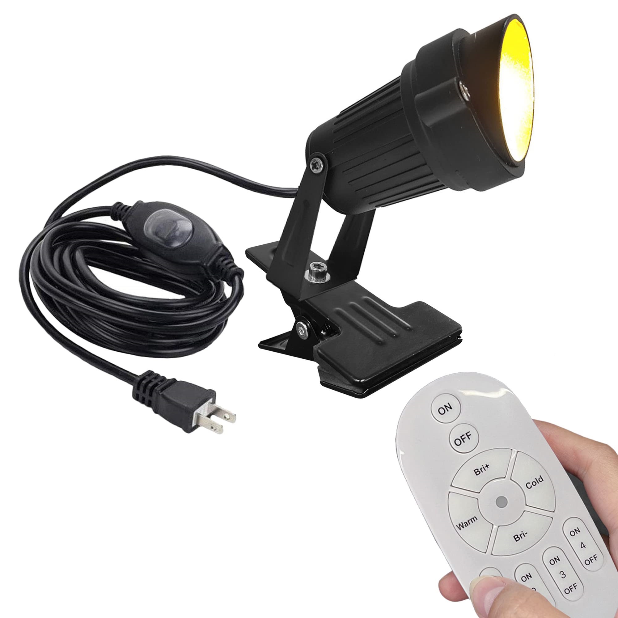 FSLiving Outdoor LED Spotlight Remote Control with Clip Stepless Dimming,Color Changing
