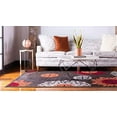 thumbnail image 3 of Unique Loom Modern Collection Carved Botanical Transitional Indoor and Outdoor Flatweave Area Rug, 7 x 10 Feet, Brown/Beige, 3 of 5