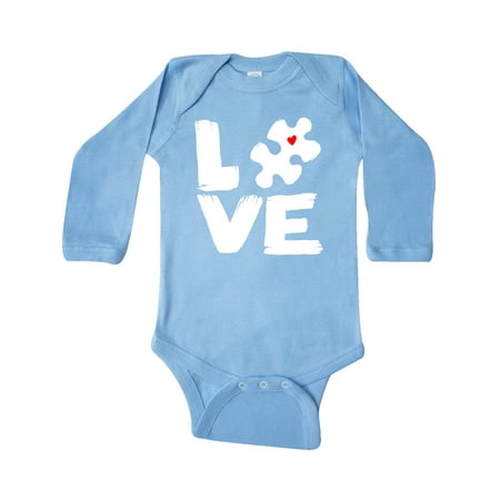 

Inktastic Autism Awareness Puzzle of Love Gift Baby Boy or Baby Girl Long Sleeve Bodysuit