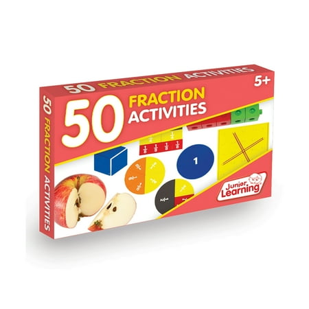 UPC: 0858136006218 | 50 Fraction Activities Junior Learning for Ages 5-8 Kindergarten Grade 2 Learning Math Numbers Perfect for Home School Educational Resources