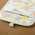 thumbnail image 3 of Martha Stewart Amber Floral Oven Mitt & Pot Holder Set 2-Pack, Yellow/Coral, OM: 7"x13" & PH: 7"x10", 3 of 13