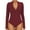 Red, variant on Jumpsuits For Women Bodysuit Zipper Front Neck Sleeve Long Sleeve Tops Bodysuit Shirts