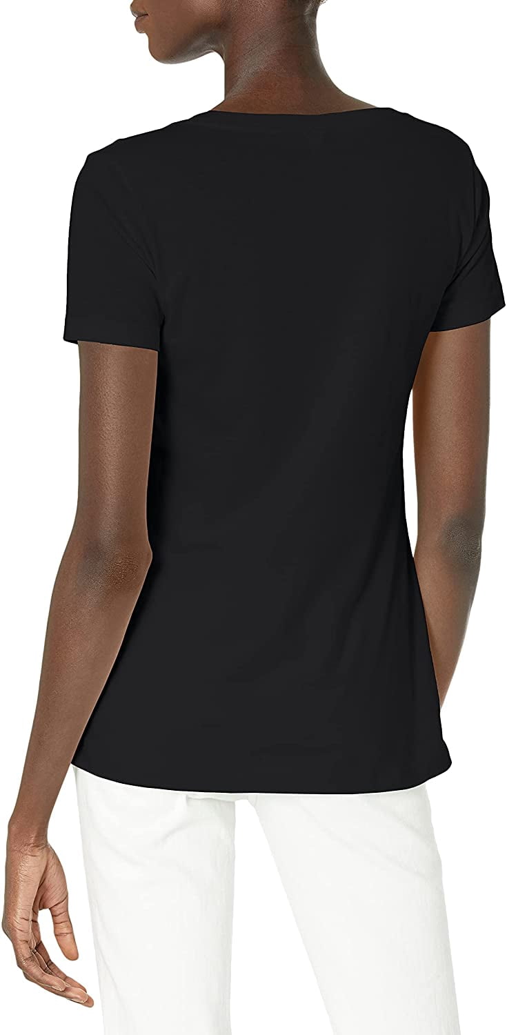 Women's Deep V-Neck Short Sleeve T-Shirt