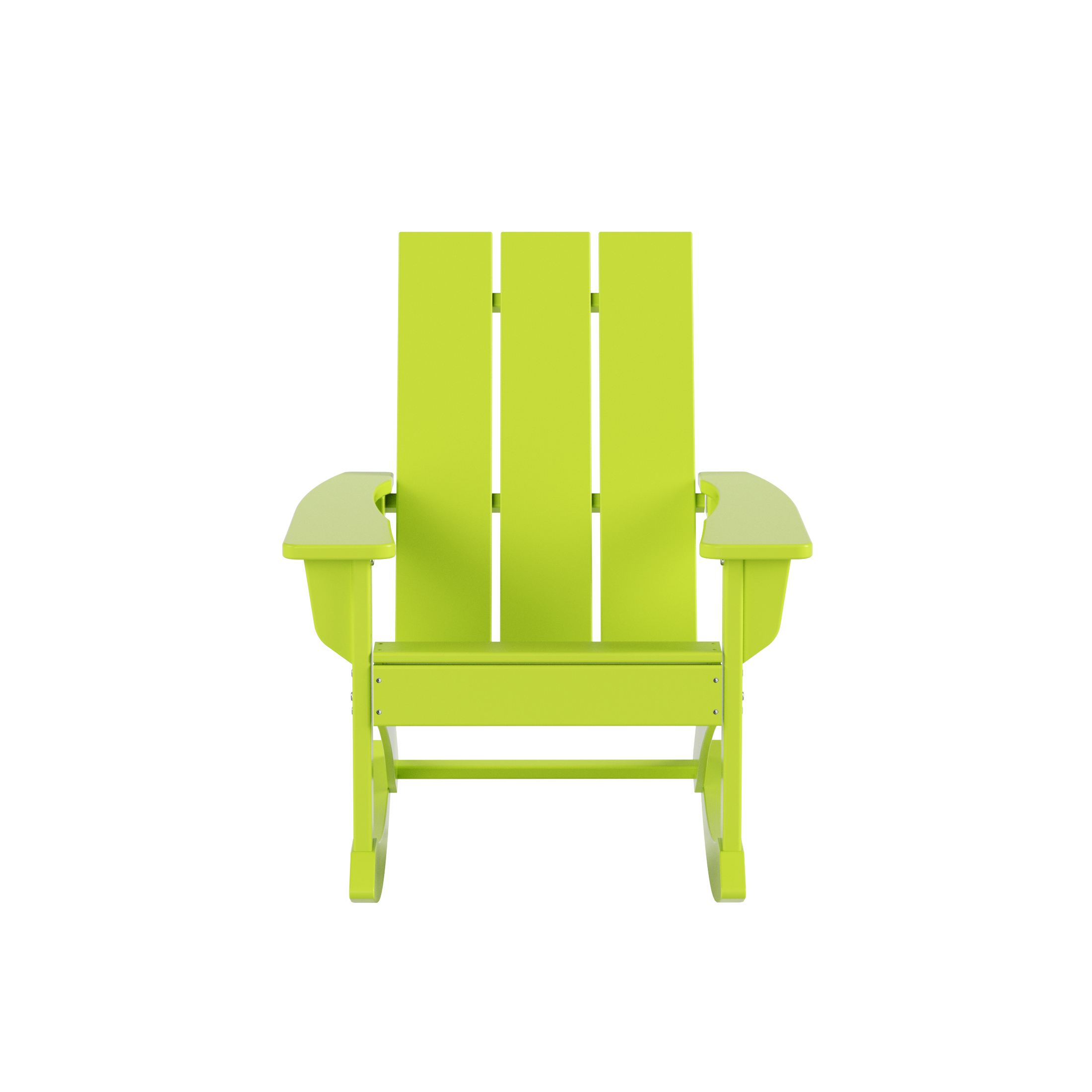 GARDEN Set of 2 Modern Plastic Outdoor Rocking Chairs for Patio Porch, Lime