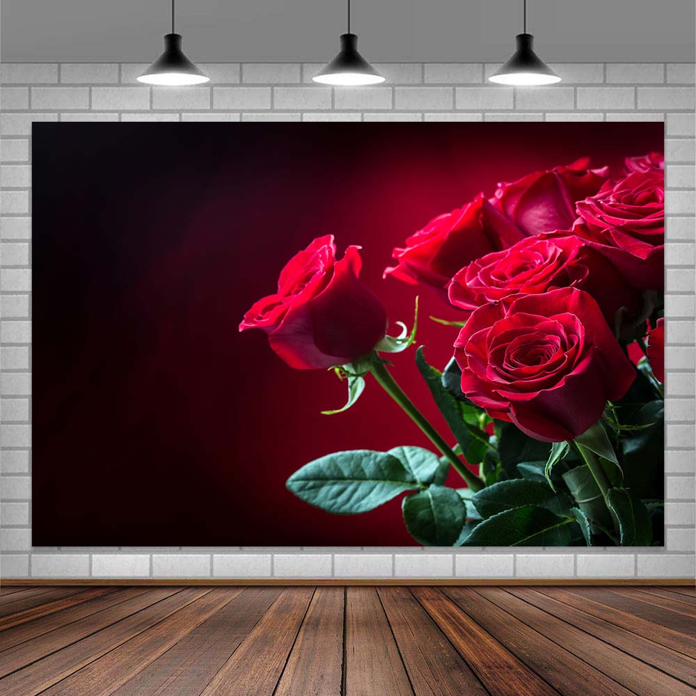 Red Rose Backdrop Flowers Professional Photography Background Studio