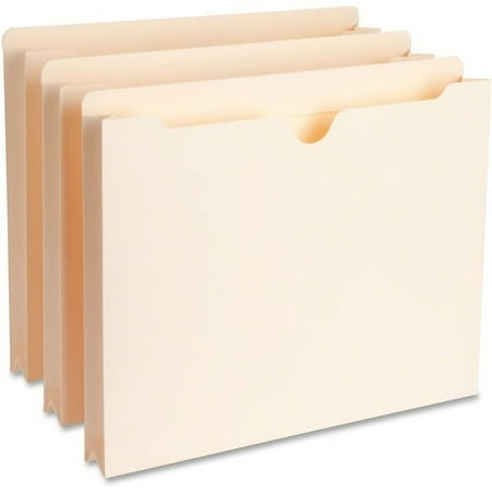 Business Source Straight Tab Cut Letter Recycled File Pocket – 8 1/2 x 11 – 1 1/2 Expansion – Manila – 10% Recycled – 50 / Box | Bundle of 10 Boxes