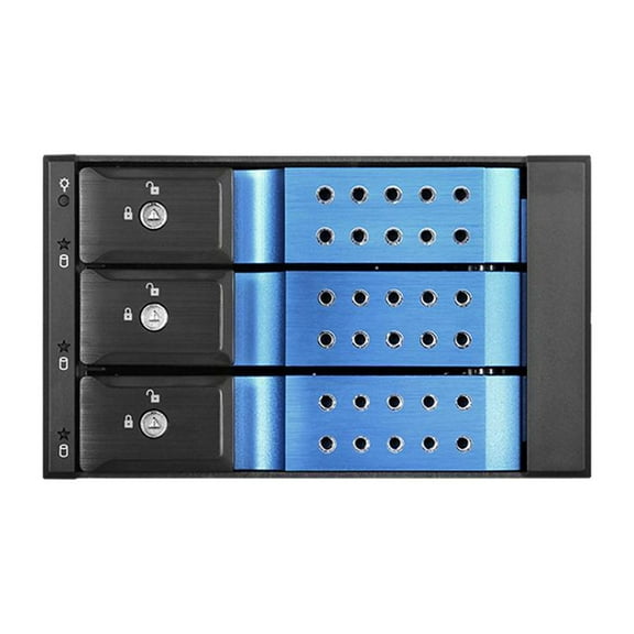 iStarUSA BPN-DE230HD-BLUE Trayless 2 x 5.25" to 3 x 3.5" 12Gb/s HDD Hot-swap Rack