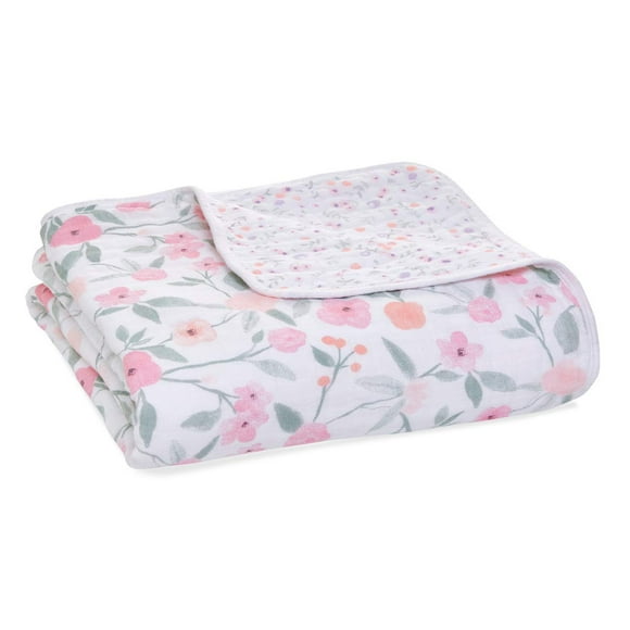 aden + anais Dream Blanket, Boutique Muslin Baby Blankets for Girls & Boys, Ideal Newborn Nursery & Crib Blanket, Unisex Toddler & Infant Bedding, Shower & Registry Gift, Mon Fleur