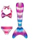 thumbnail image 1 of Summer Girl Mermaid Tail With Monofin Halloween Costume Princess Dress Swimsuit Bikini Bathing Suit For Swim, 1 of 3