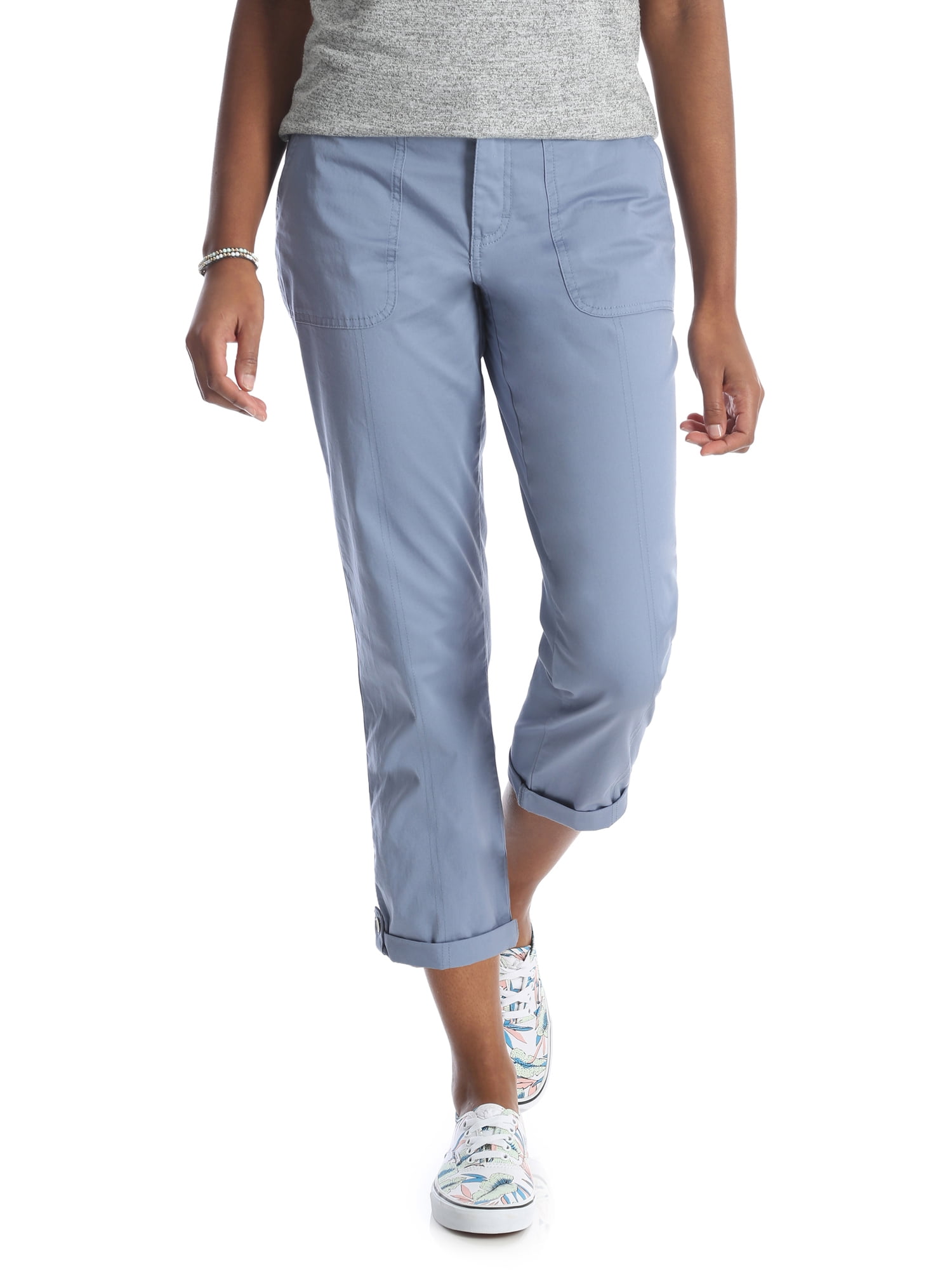 Lee Riders Women's Utility Knit Waist Cropped Cargo Pant Walmart