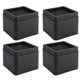 thumbnail image 3 of Elevadores de cama apilables duraderos, patas para muebles a prueba de insectos, cuadradas, negras, a prueba de humedad, 4 Uds., 3 of 5