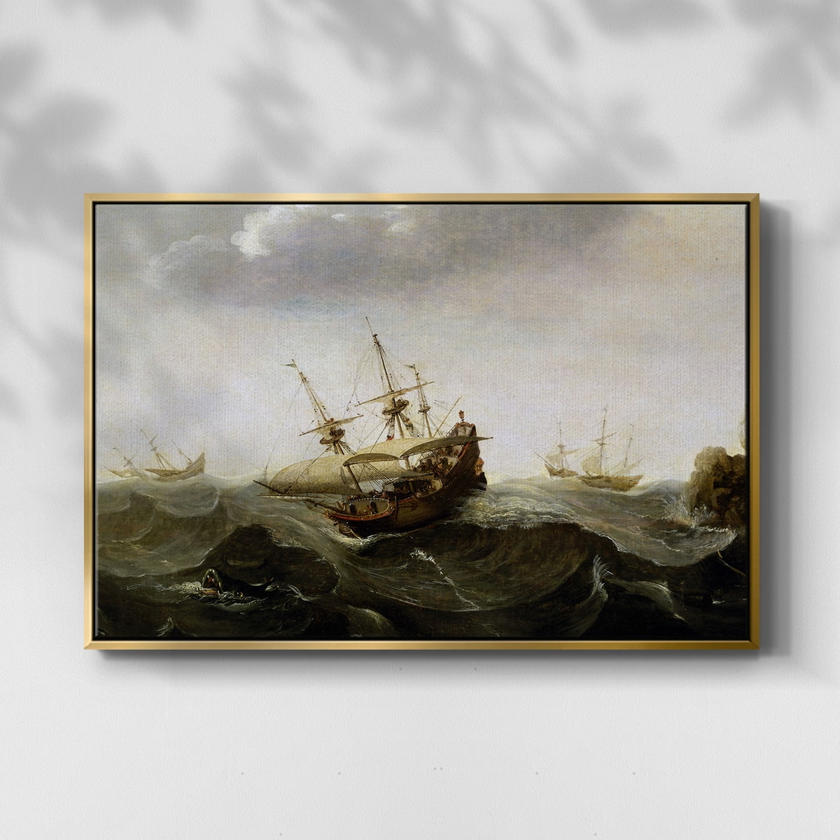 Vintage Landscape-MII By Wexford Home Framed in Gold Wood Gallery Wrapped Canvas 17 in. x 25 in.