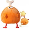 thumbnail image 3 of New Chicken&Leg Chicken Soft Gingerbread Chicken Dolls Decor Cartoon Simulation Fruit Animals Stuffed Toy Pillow Birthday Gifts, 3 of 10