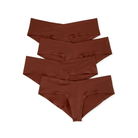 

Undies.com Women s No Show Microfiber Hipster Cheeky Panties 4-Pack