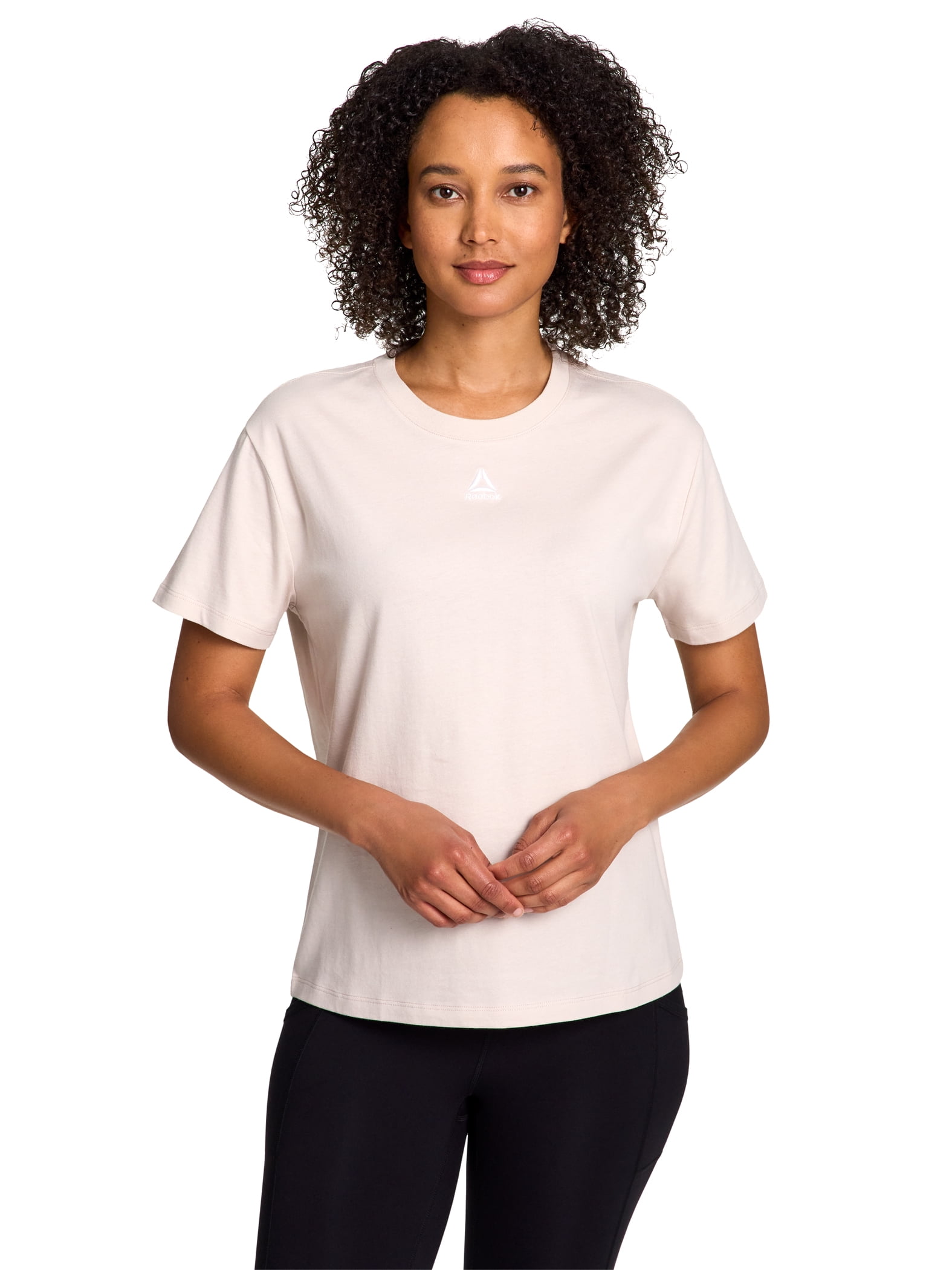 Reebok Women's Embroidered Essence Short Sleeve Tee, Sizes
