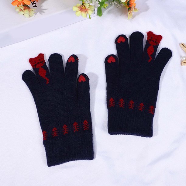 Guantes de invierno Herrnalise para hombre y mujer, regalos de Navidad, para exteriores, para pantalla táctil, cálidos, de punto elástico, guantes térmicos, liquidación, ofertas de hoy.
