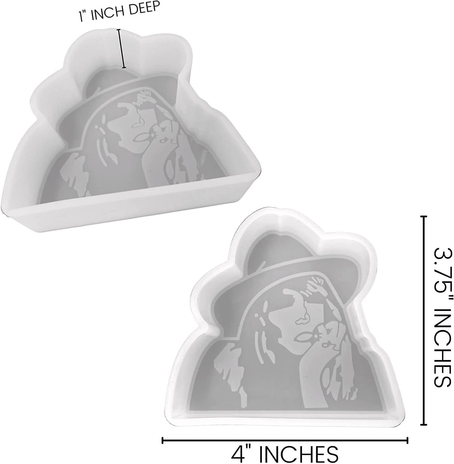 4 Pack Y Cowboy Silicone Freshie Molds  Cowboy Rip, Beth, Y, Dutton Button Silicone Mold for Freshies, Silicone Mold for Epoxy, Silicone Mold for Soap  Send Rip  Oven Safe Freshie Molds